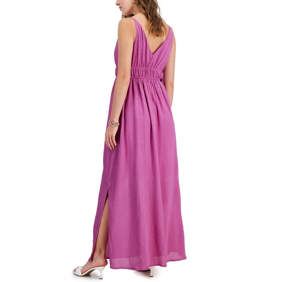 Taylor Women's Sleeveless V-Neck Side-Slit Orchid Stretch Maxi Dress Size XS - Picture 2 of 15